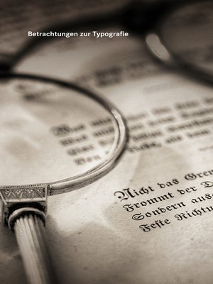 cover image of Betrachtungen zur Typografie